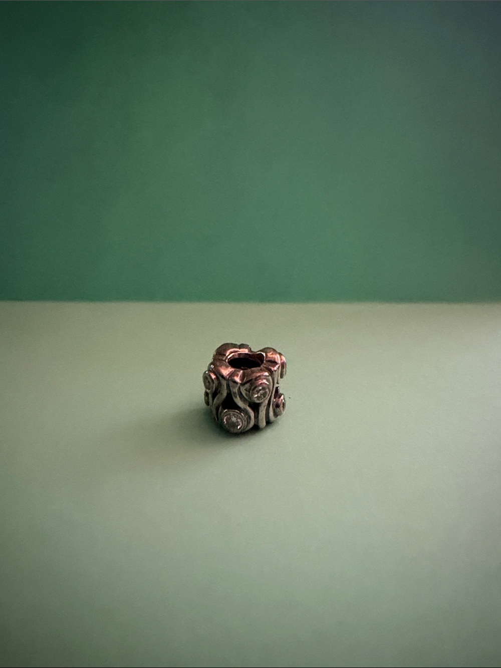 retired Pandora Ocean Wave Charm in sterling silver